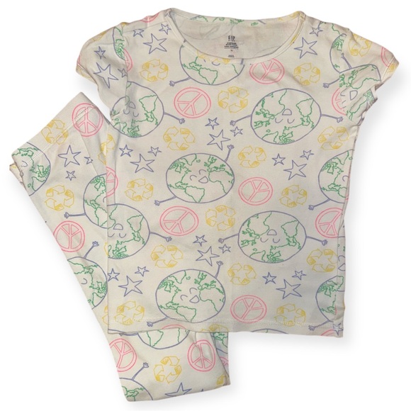 GAP Girls Organic Cotton Earth Day Pyjama - Picture 2 of 3